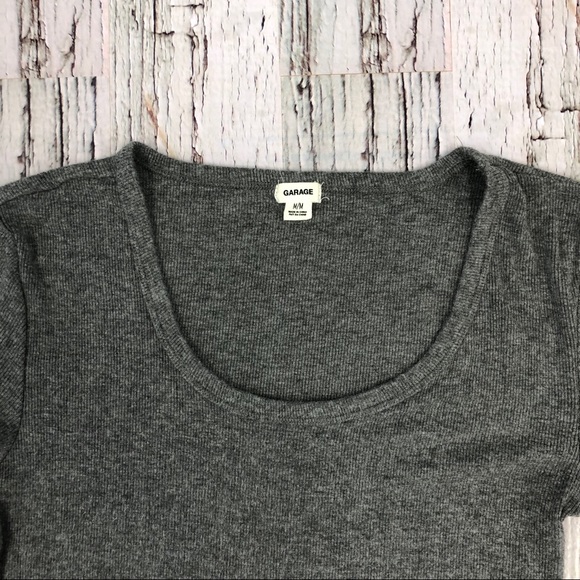 Garage Gray Ribbed T-Shirt, Size M - Picture 3 of 4